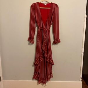 Long sleeve red wrap dress ❤️